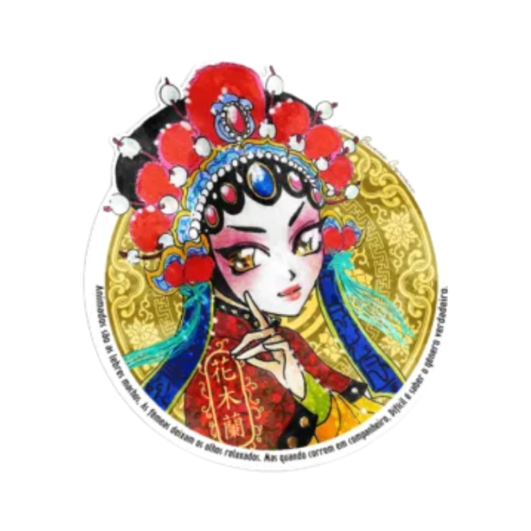 Mulan estilo Beijing opera (adesivo)